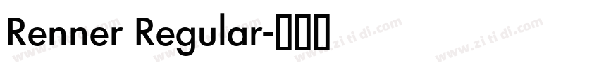 Renner Regular字体转换